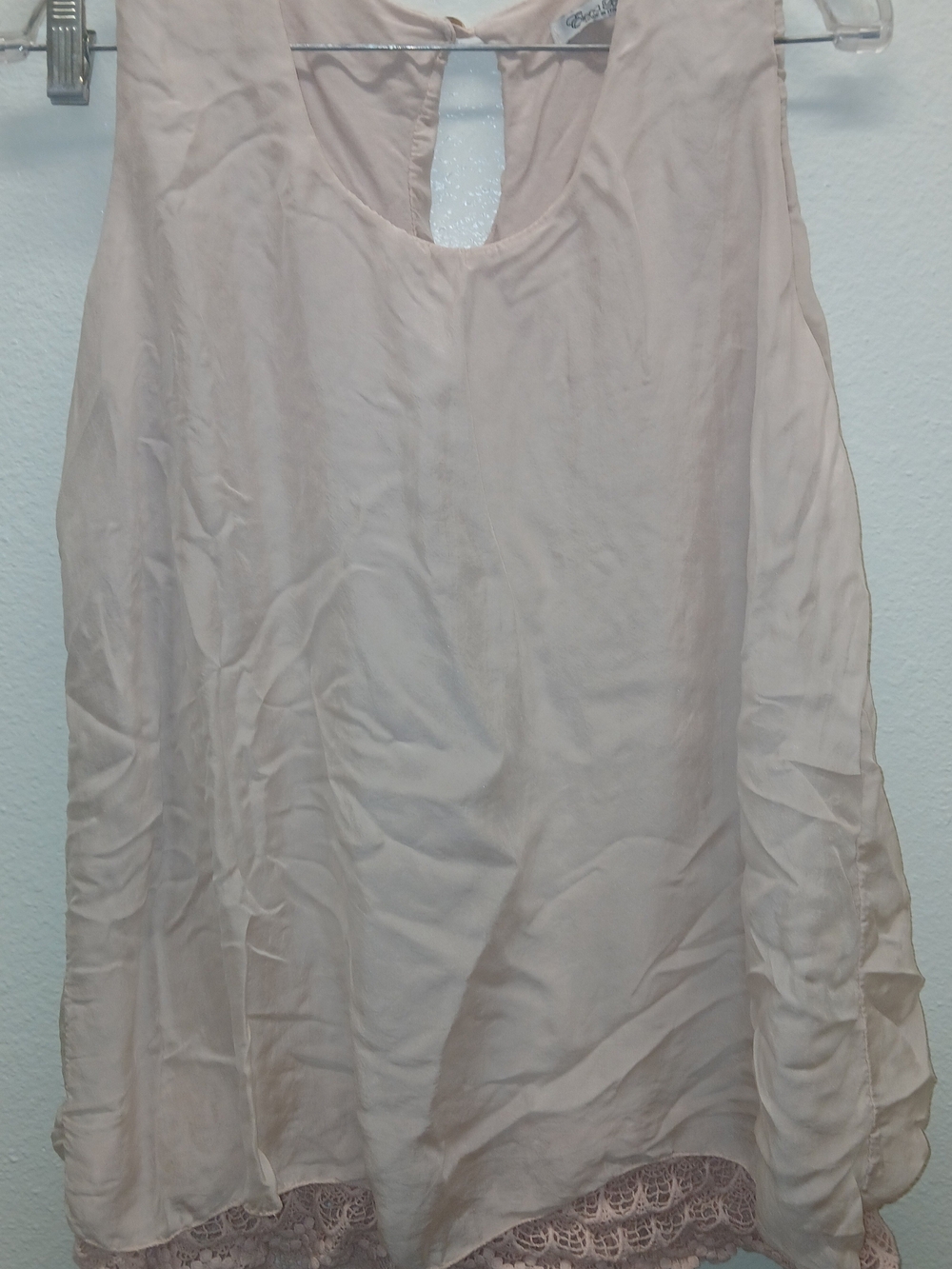 Baldinini Elena Baldi.. Blush Pink Lace-Trim Sleeveless Camisole